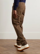 Purdey - Slim-Fit Straight-Leg Cotton-Blend Twill Trousers - Brown