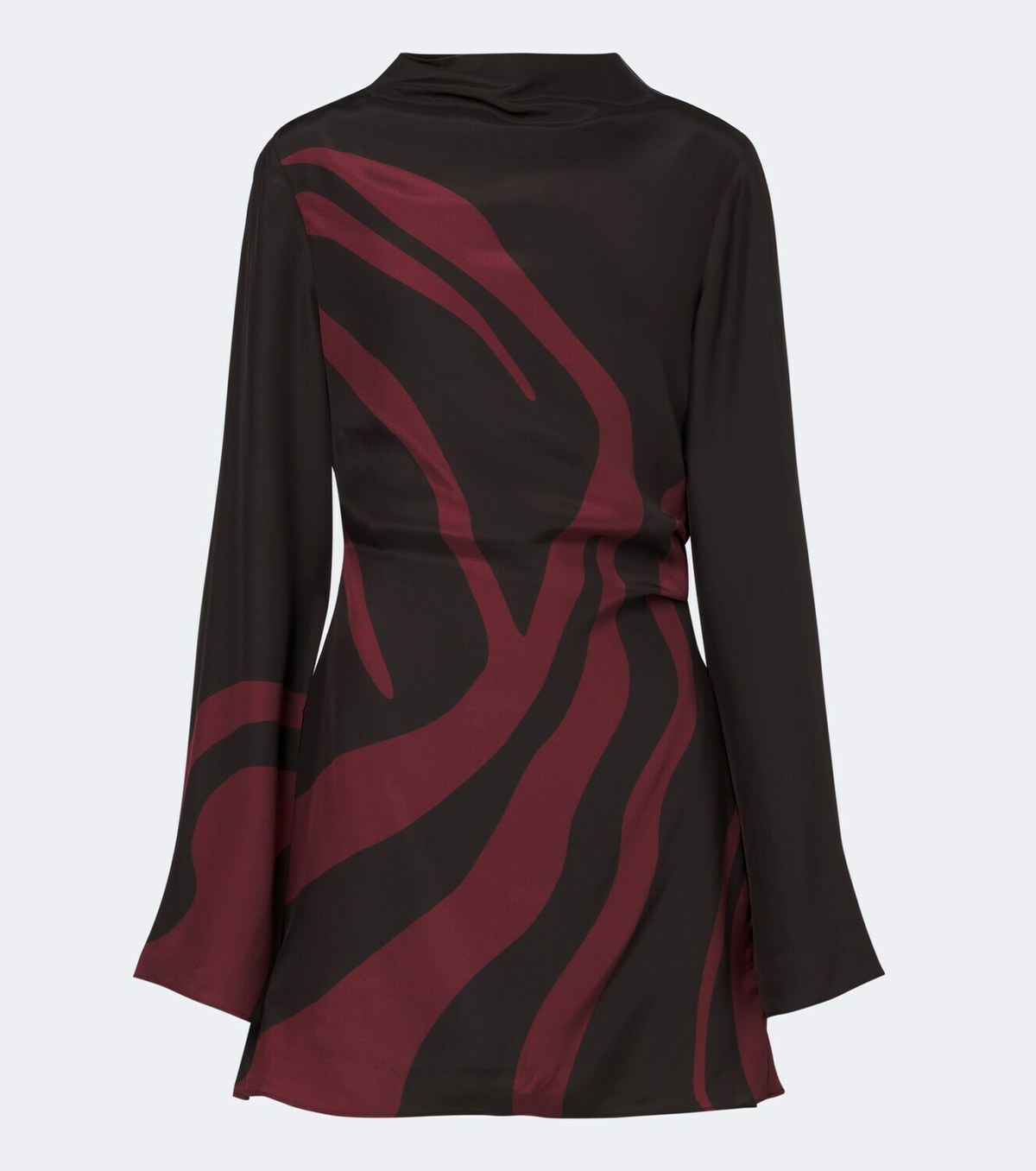 SIR Printed silk satin minidress