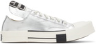 Rick Owens DRKSHDW Silver Converse Edition Turbodrk Chuck 70 Low Sneakers