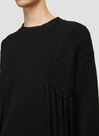 Tassel Knit Sweater in Black