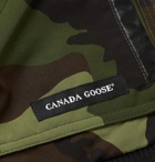 Canada Goose - Bromley Shearling-Trimmed Camouflage-Print Shell Down Bomber Jacket - Men - Army green