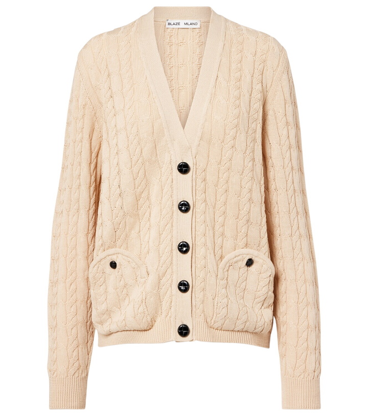 Photo: Blazé Milano Ket cable-knit cotton cardigan