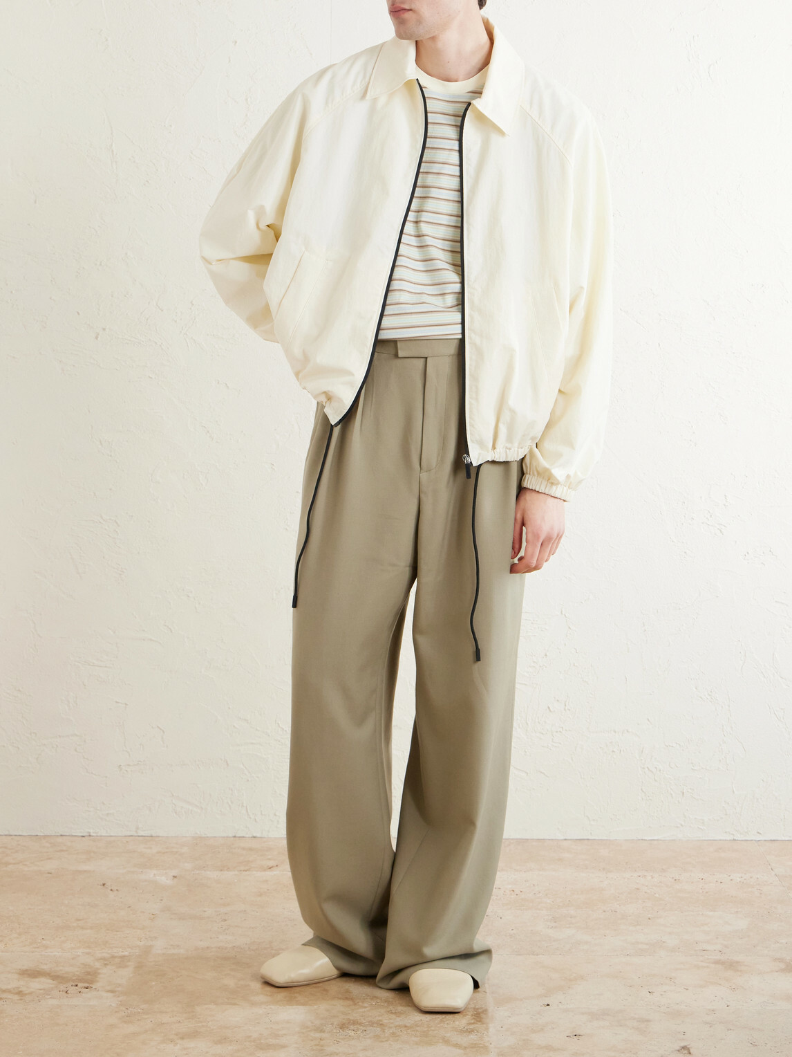 Jacquemus - Logo-Embroidered Shell Bomber Jacket - White