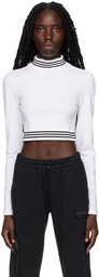 adidas Originals White Cropped Turtleneck