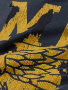 AMIRI - Track Logo-Flocked Cotton-Jersey T-Shirt - Black
