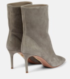 Aquazzura Matignon 75 suede ankle boots