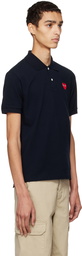 COMME des GARÇONS PLAY Navy Heart Polo