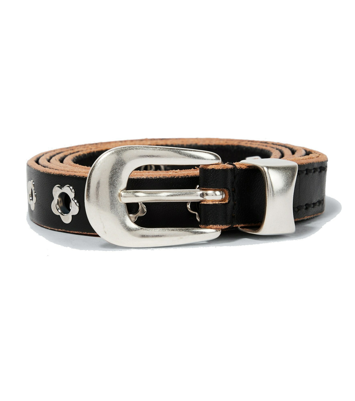 Our Legacy - 2cm Black Distressed Leather Belt - Men - Black Our