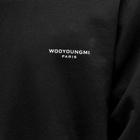 Wooyoungmi Men's Box Logo Crew Sweat in Black