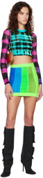 AGR Multicolor Striped Miniskirt