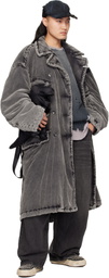 Maison MIHARA YASUHIRO Gray Puffer Corduroy Coat