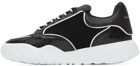 Alexander McQueen Black & White Neoprene Court Trainer Sneakers