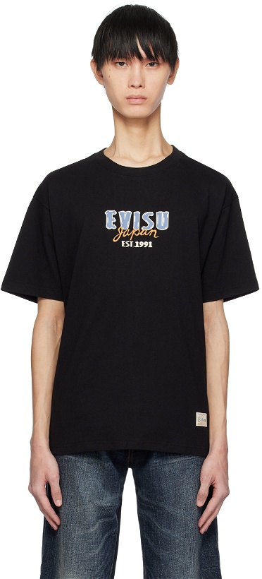 Photo: Evisu Black Printed T-Shirt