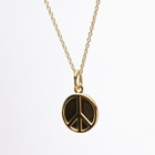 Needles Men's Gold Plated Pendant in Peace