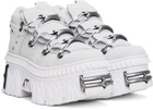 VETEMENTS White & Gray New Rock Edition Fire Platform Sneakers