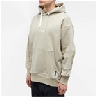Comme Des Garçons Homme Men's Embroidered Logo Popover Hoody in Beige