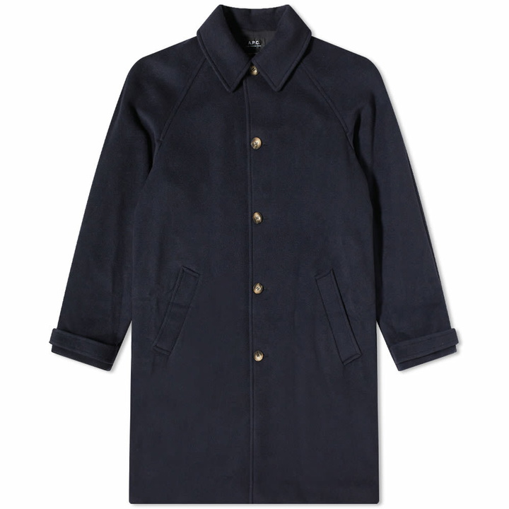 Photo: A.P.C. Men's Ethan Overcoat in Dark Navy