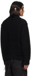 sacai Black Loose Thread Cardigan