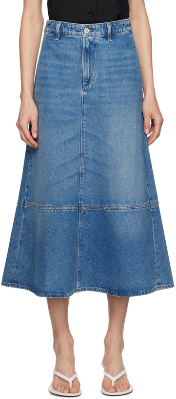 Photo: Citizens of Humanity Blue Cassia Denim Midi Skirt