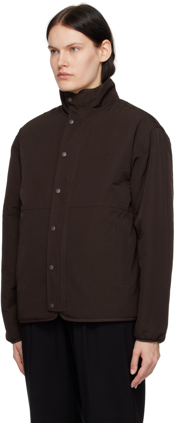 Saturdays NYC Brown Reversible Spencer Jacket