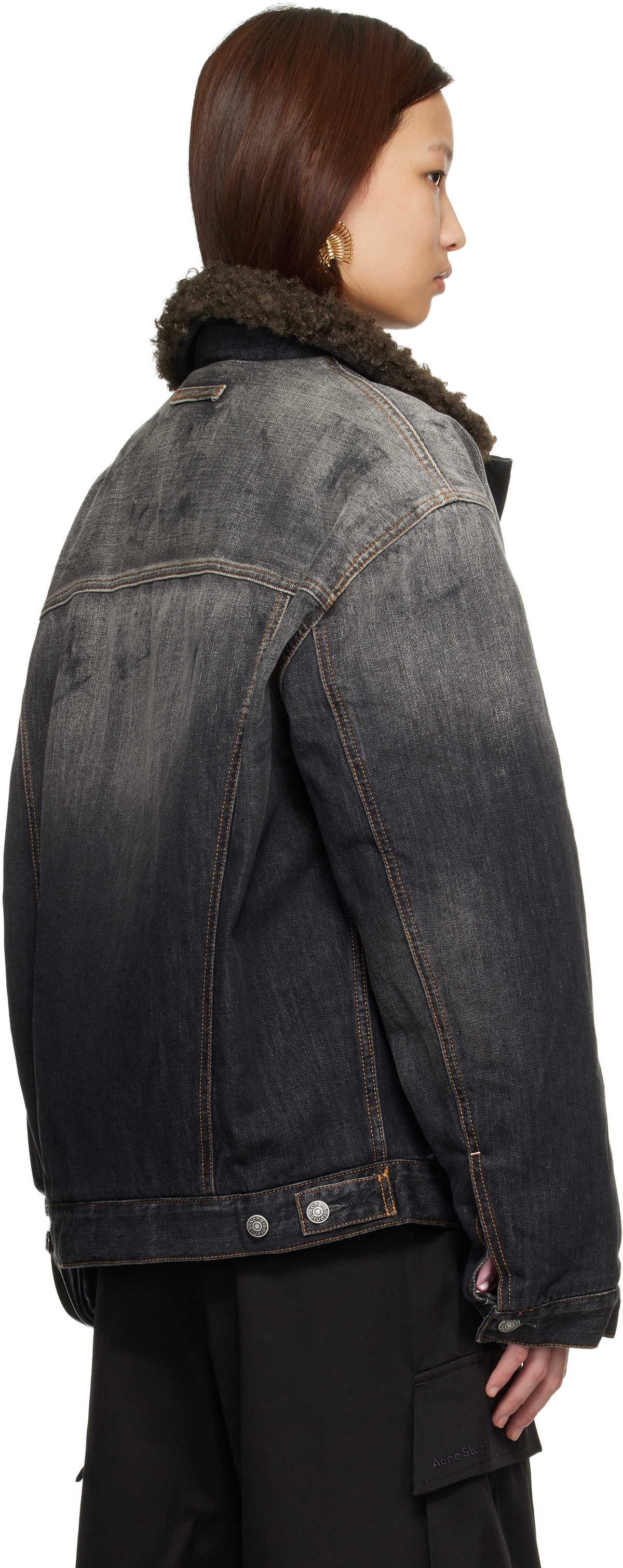 Acne Studios Black Lined Denim Jacket