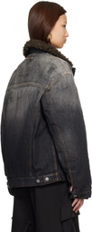 Acne Studios Black Lined Denim Jacket