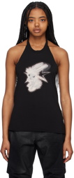 We11done Black Halter Tank Top