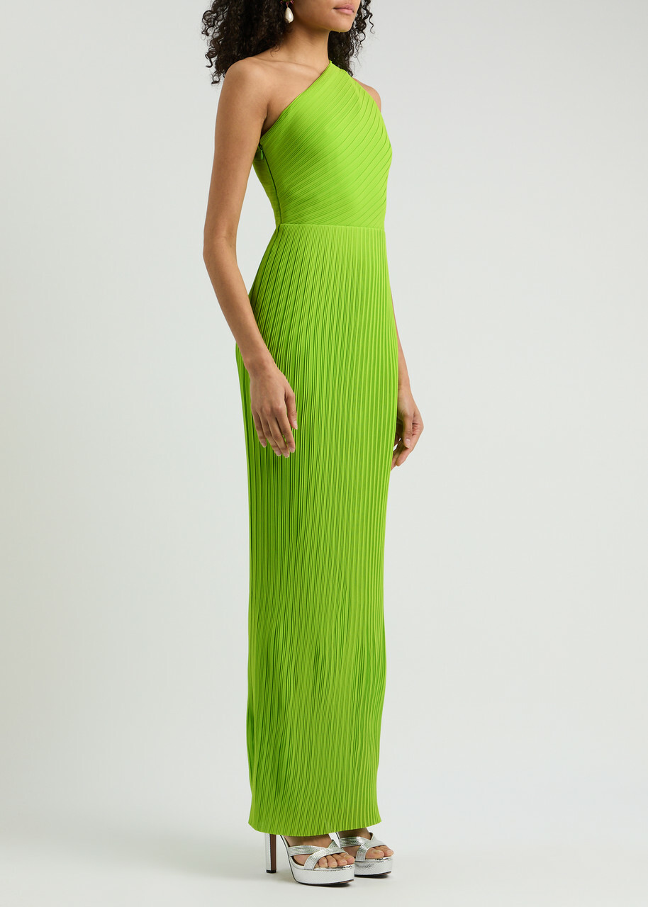 solace green dress The Kira Maxi Dress in Bright Green main image 1