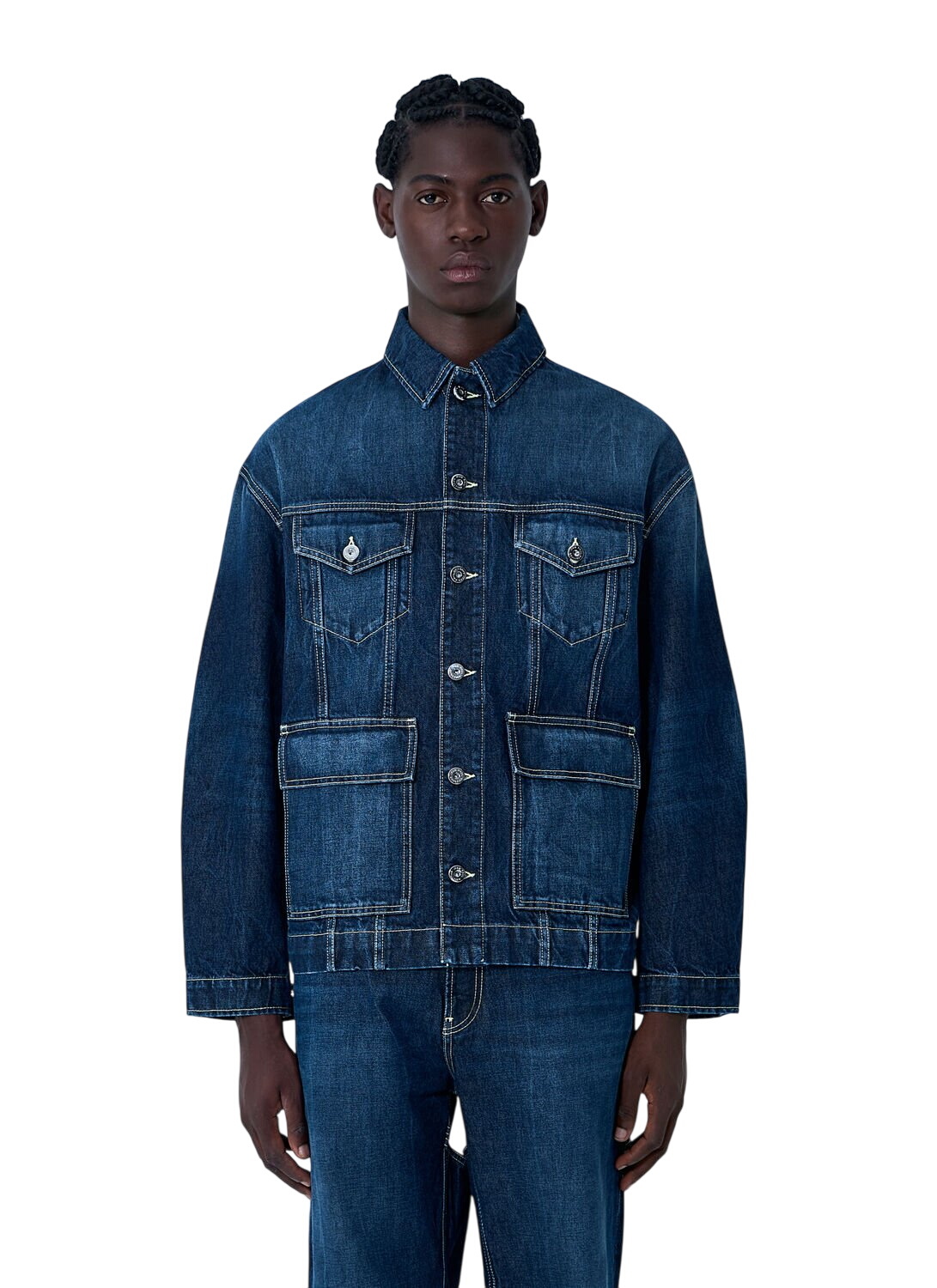 Jean Paul Gaultier Black Printed Denim Jacket Jean Paul Gaultier