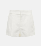 Chloe - High-rise linen shorts