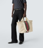 Gucci Web Stripe canvas tote bag
