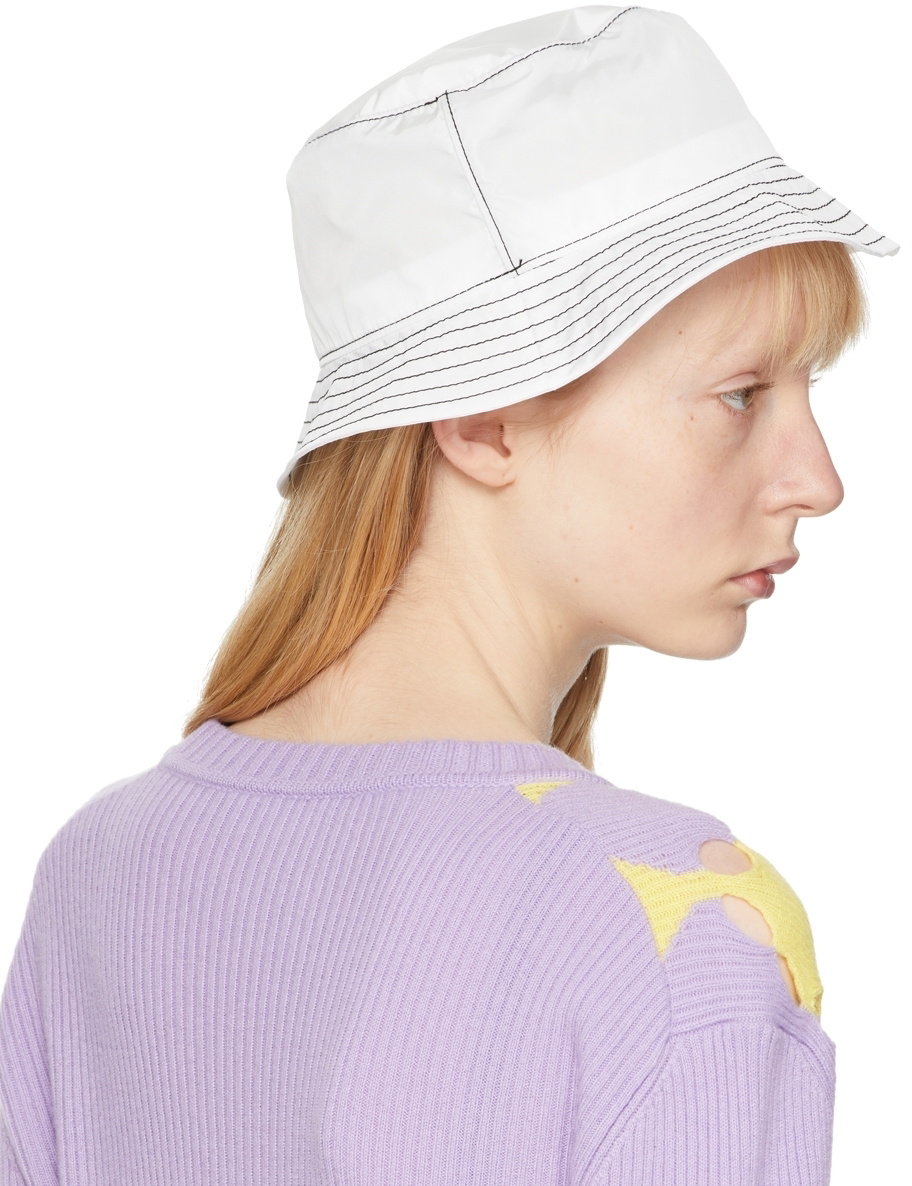 Maison Michel White Jason Bucket Hat