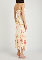 Reformation Aiko Floral-print Chiffon Midi Dress Multicoloured