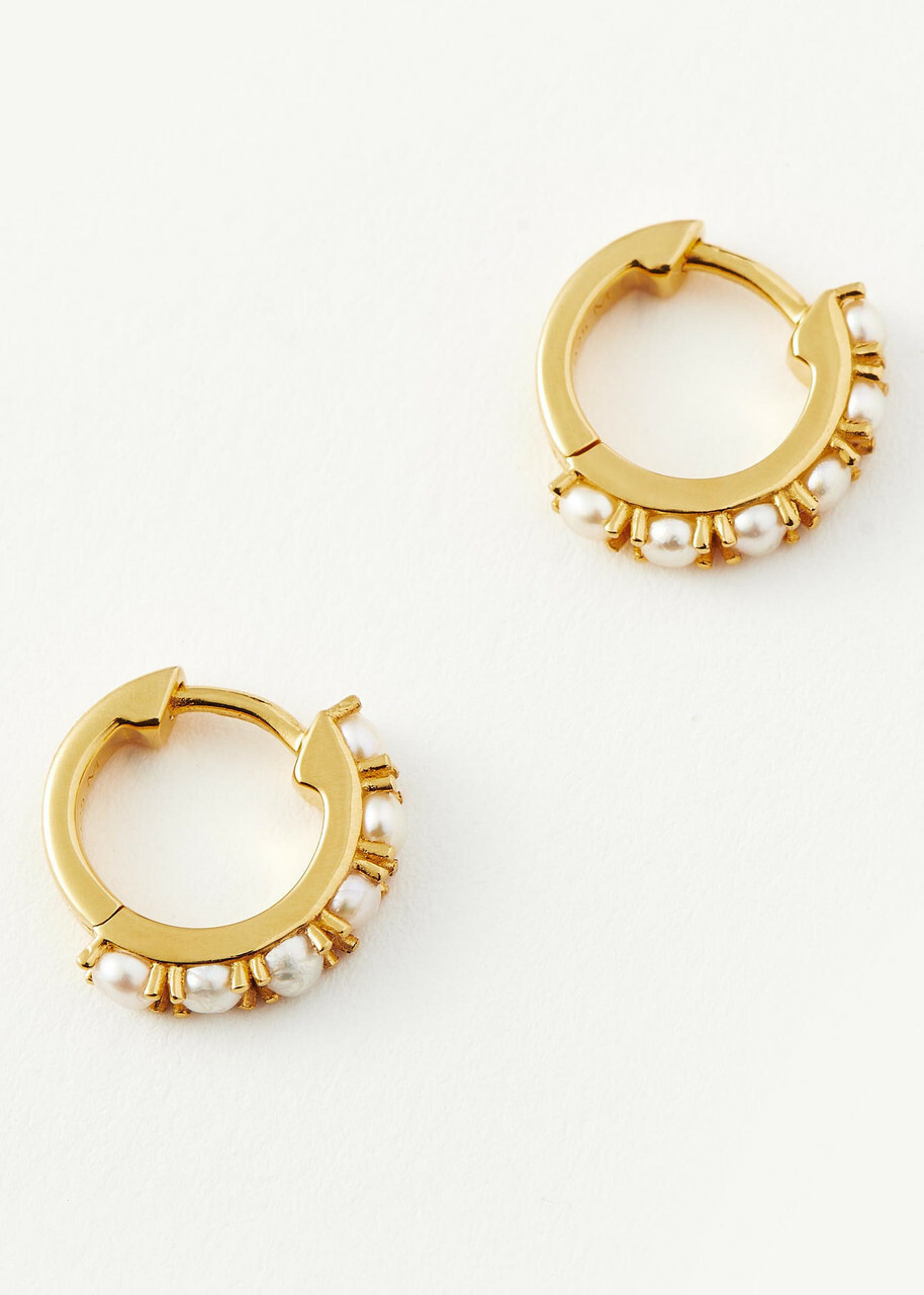 Missoma Gemstone 18ct Recycled Gold Vermeil Hoop Earrings - One Size