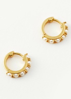 Missoma Gemstone 18ct Recycled Gold Vermeil Hoop Earrings - One Size