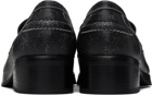 Eckhaus Latta Black Stitched Loafers