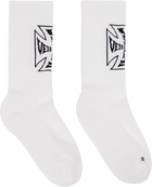 VETEMENTS White Biker Cross Logo Socks