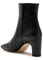 Manolo Blahnik Ofaralo 70 Leather Ankle Boots Black
