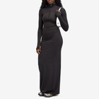 Daily Paper Women's Nefei Trapped Midi Dress in Obsidian Black