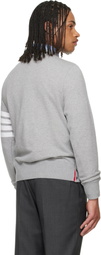Thom Browne Gray Classic Loopback 4-Bar Sweatshirt