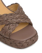 Castañer Valeriette Raffia Platform Sandals Brown