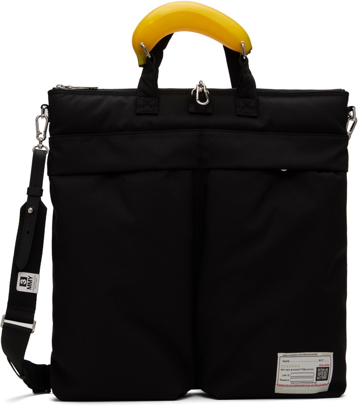 Photo: Maison MIHARA YASUHIRO Black Toy Banana Handle Helmet Bag