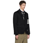 Thom Browne Navy Seamed Four Bar Unconstructed Blazer