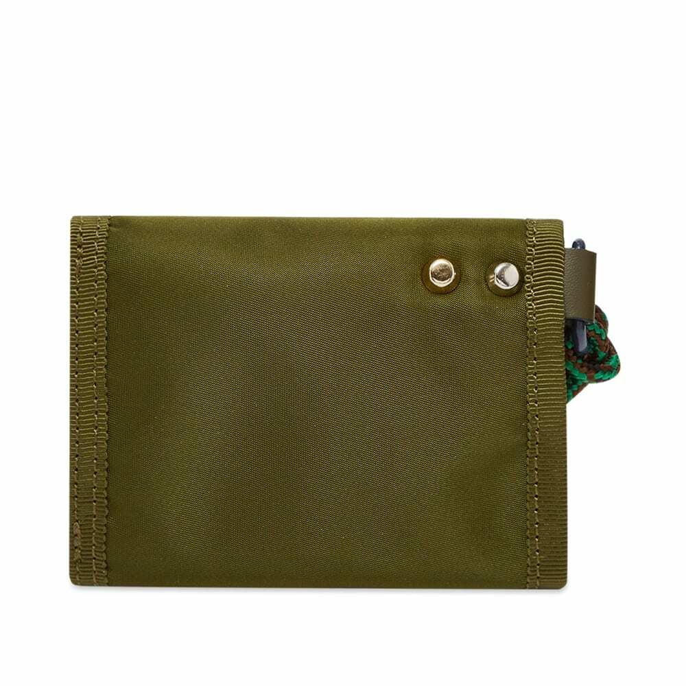 Sacai Men's X Porter Nylon Trifold Wallet in Khaki Sacai