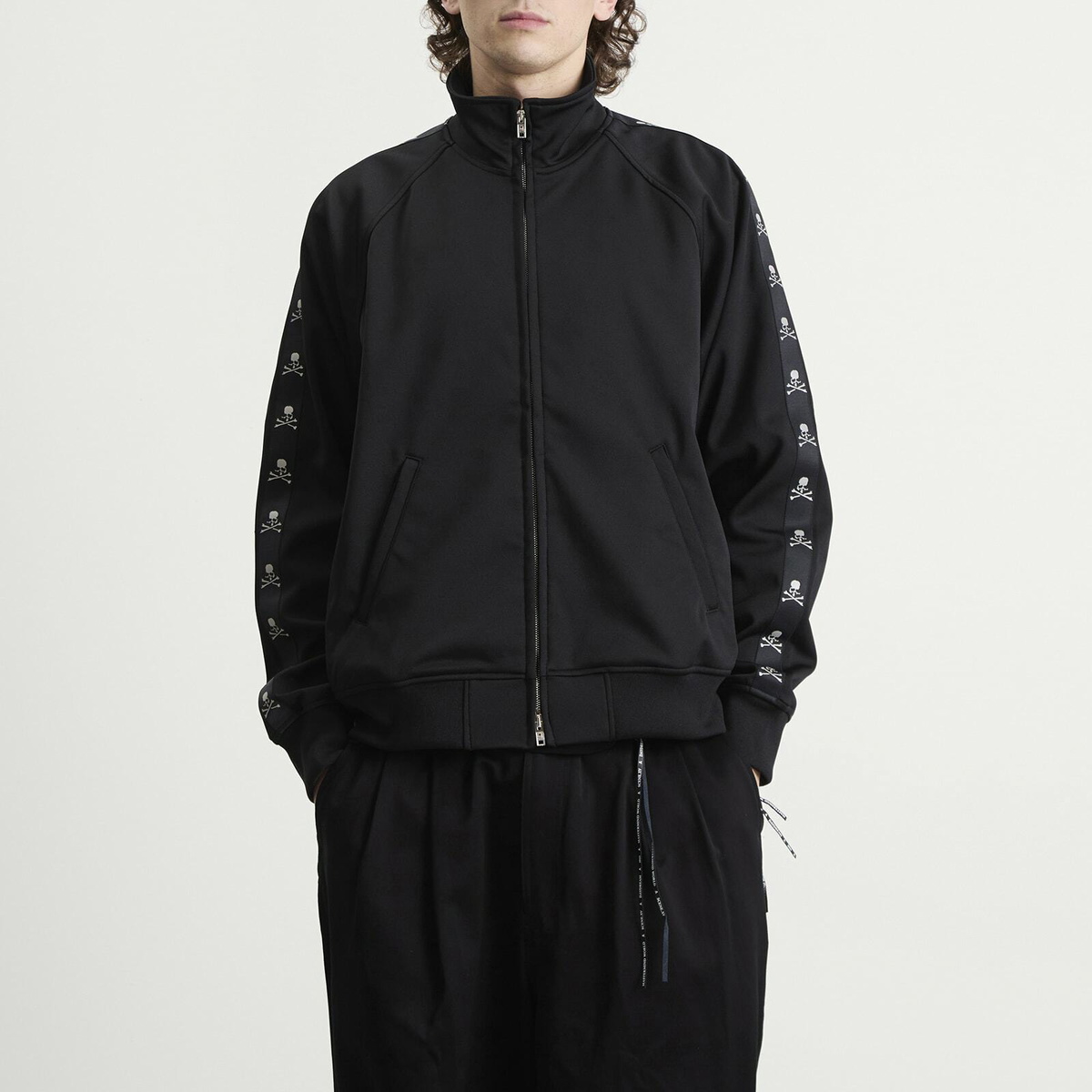 MASTERMIND WORLD Men's Side Taped Track Jacket in Black
