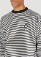 Logo Striped T-Shirt in Black