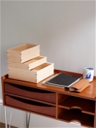 Japan Best - Set of Three Stackable Wood Desk Trays