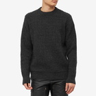 Givenchy Men's Brushed 4G Crew Knit in Dark Grey