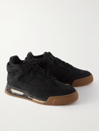 Maison Margiela - DDSTCK Mesh-Trimmed Suede Sneakers - Black