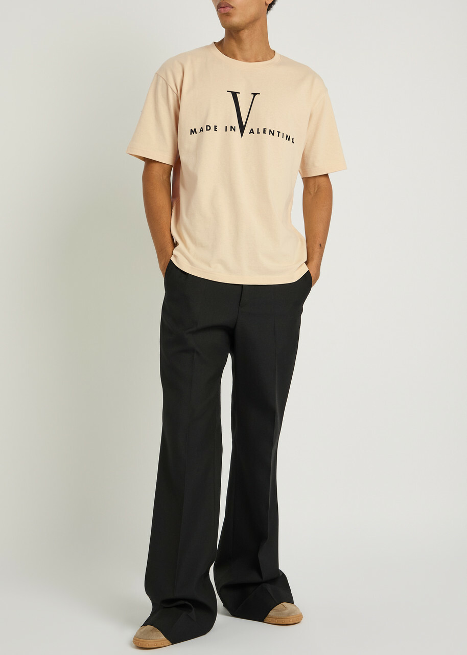 Valentino Garavani Logo-print Cotton T-shirt Off White